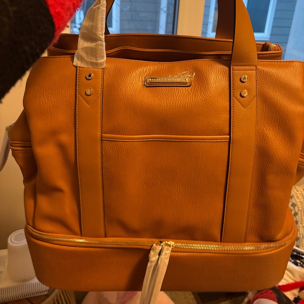 Poppy & Peonies Travel Tote Cognac